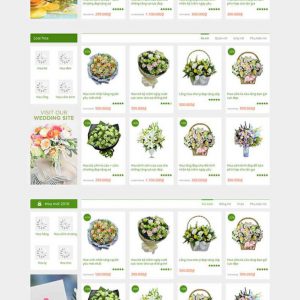 Theme wordpress mẫu website cửa hàng hoa
