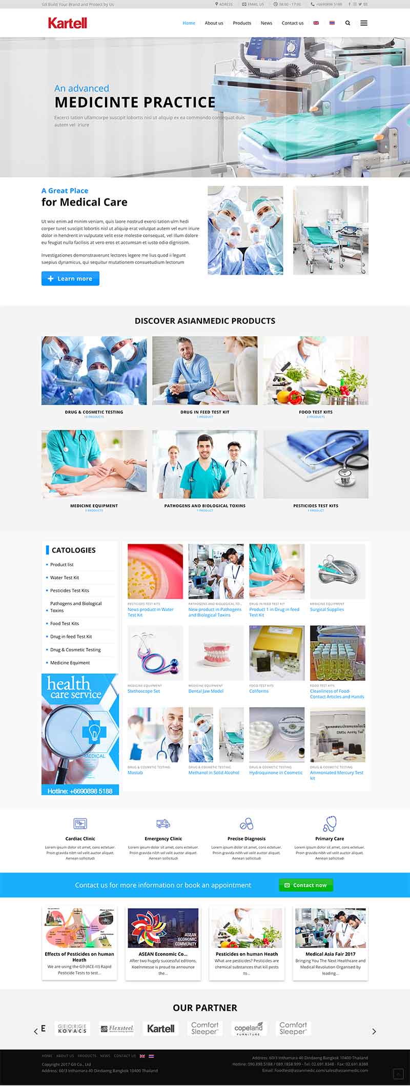 Theme wordpress mẫu website thiết bị dịch vụ y tế