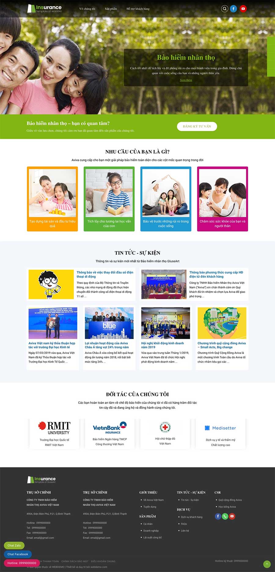 Theme WordPress Website Bán Bảo Hiểm