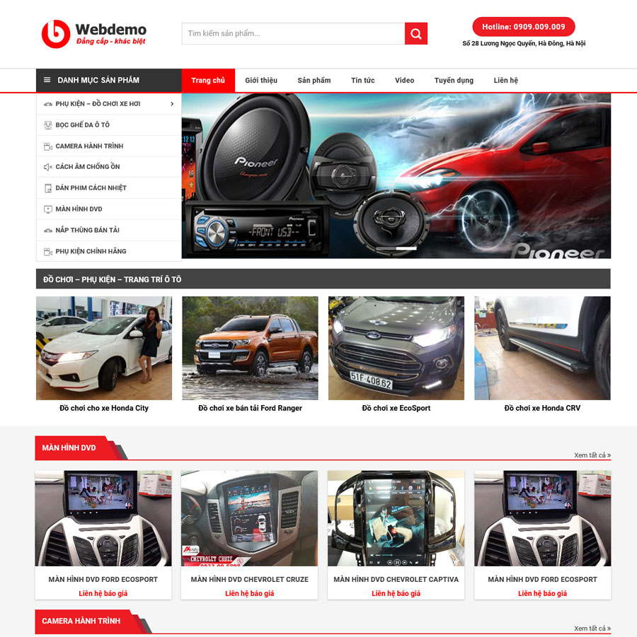 Theme WordPress Website bán đồ chơi xe ô tô