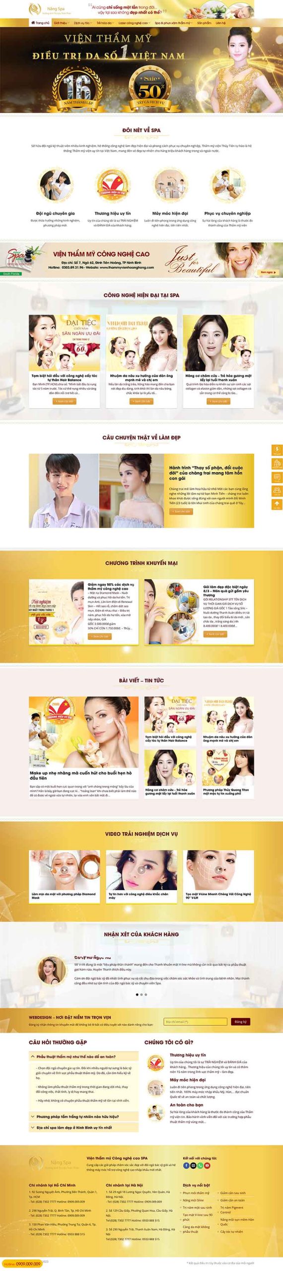 Theme WordPress Website thẩm mỹ - Spa