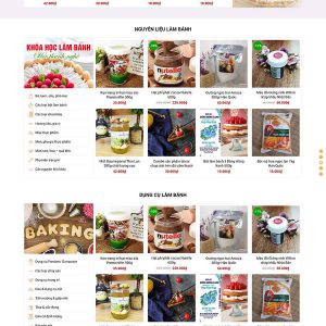 Mẫu website cửa hàng bán bánh ngọt