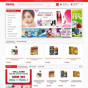 Mẫu website cửa hàng siêu thị hàng nội địa Nhật