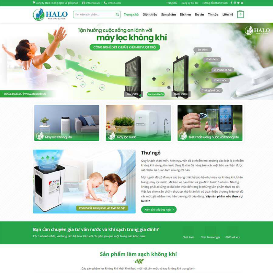 website bán máy lọc khí