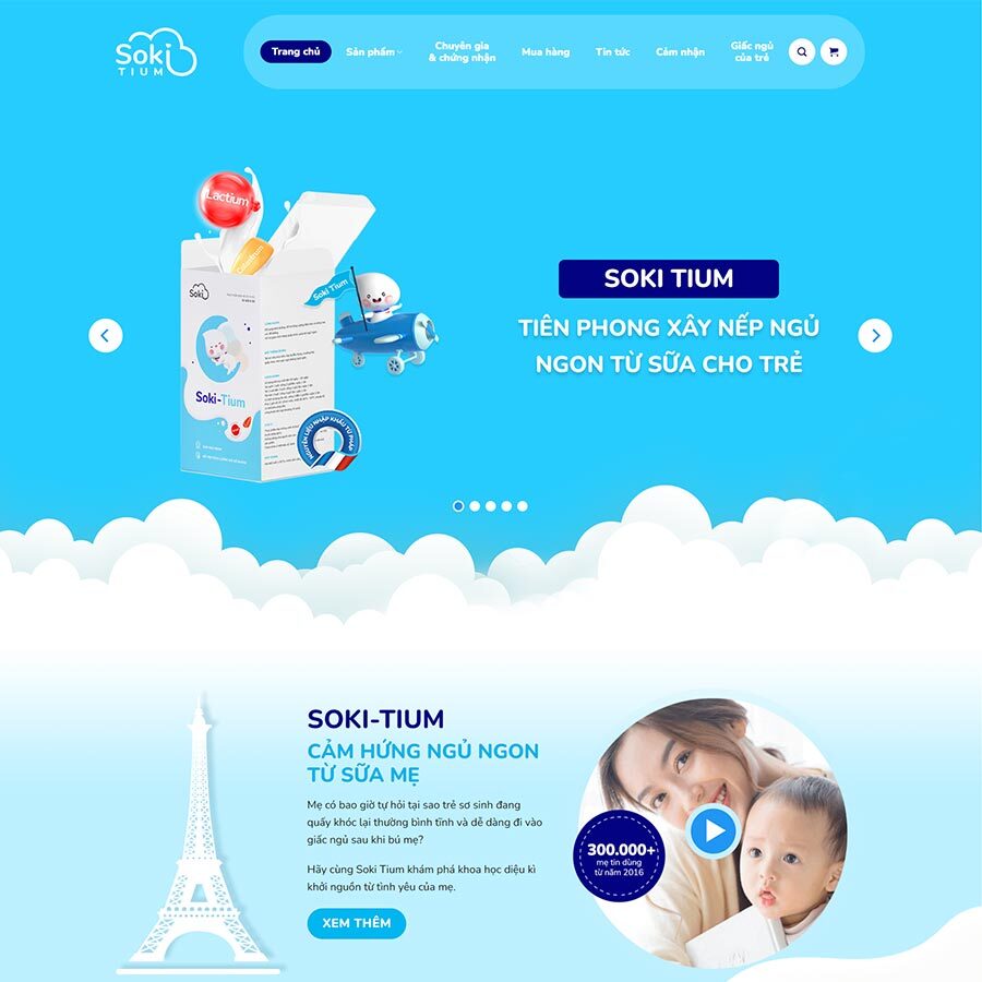 Theme wordpress website bán sữa cho bé