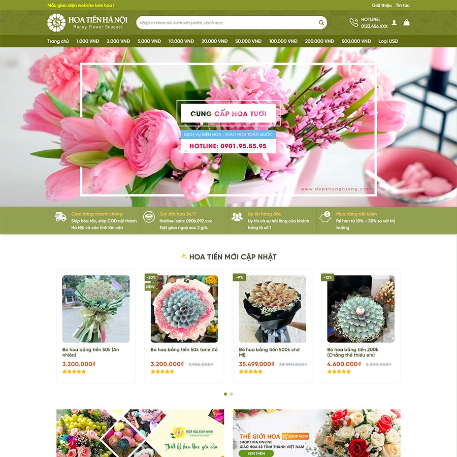 Theme wordpress website cửa hàng bán hoa 06