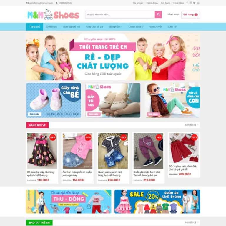 Theme WordPress Website baby Shop