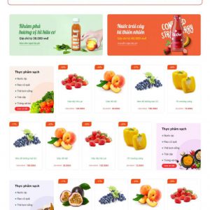 Theme Wordpress Website bán thực phẩm sạch tươi ngon mỗi ngày