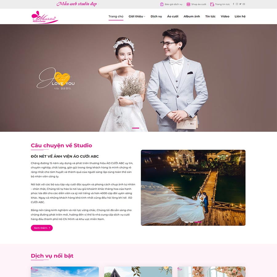 theme wordpress dịch vụ studio chụp ảnh cưới 06