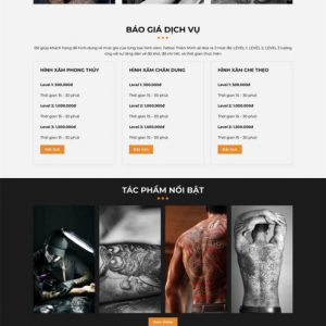 Theme Wordpress website cửa hàng dịch vụ xăm hình