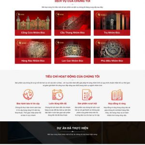 Theme Wordpress Website cổng nhôm đúc nghệ thuật