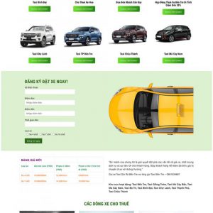 Theme wordpress website thuê xe taxi