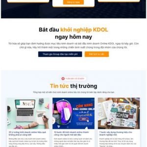 Theme WordPress Website khởi nghiệp kinh doanh online