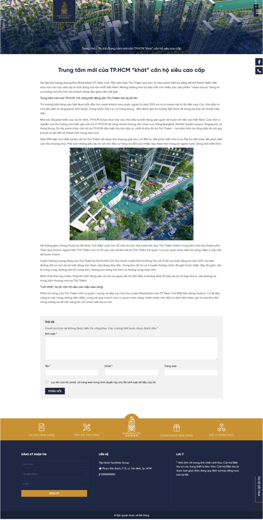 Theme WordPress Website giới thiệu về dự án bất động sản