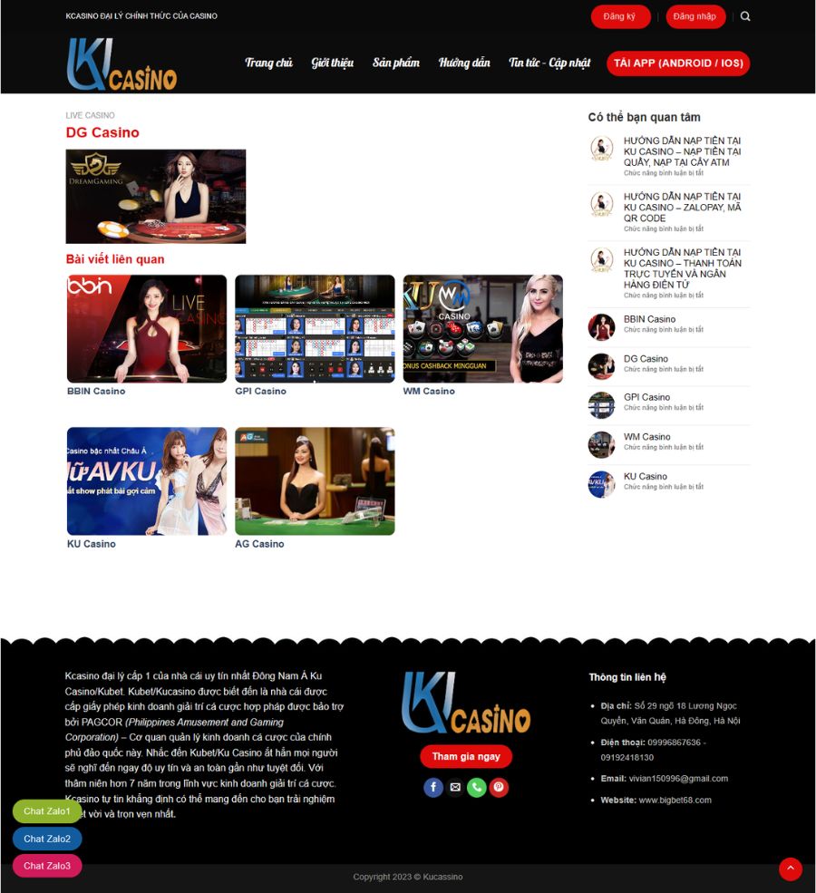 Theme WordPress Website Kubet, Casino, Poker 01
