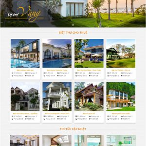 Theme WordPress Website giới thiệu biệt thự cho thuê