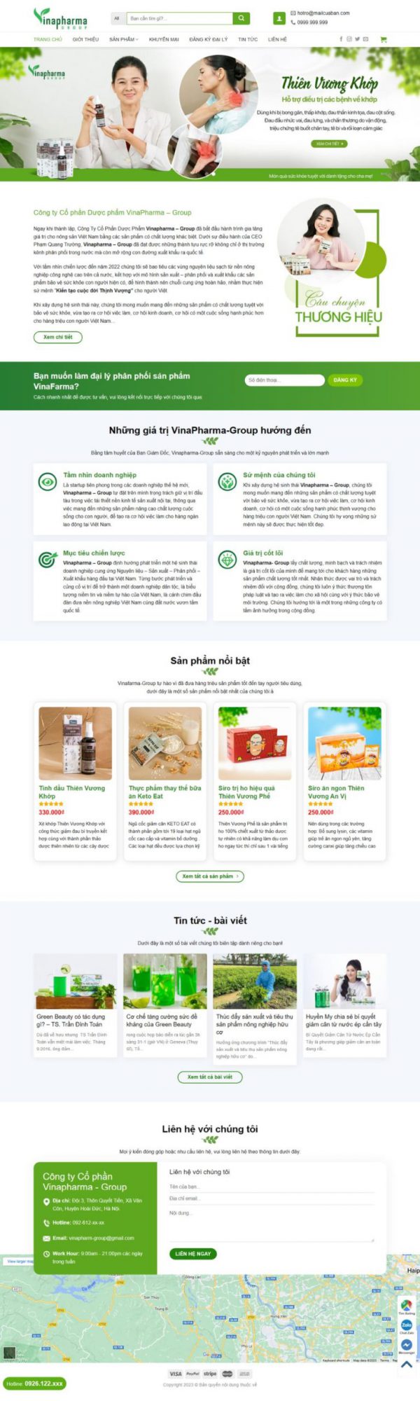 Theme WordPress Website giới thiệu công ty dược phẩm uy tín