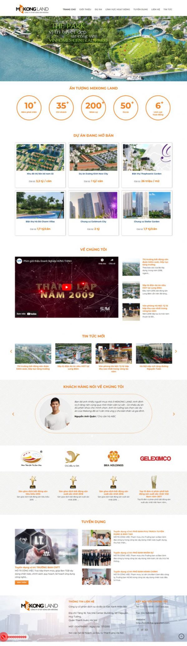 Theme WordPress Website giới thiệu dự án chung cư cao cấp