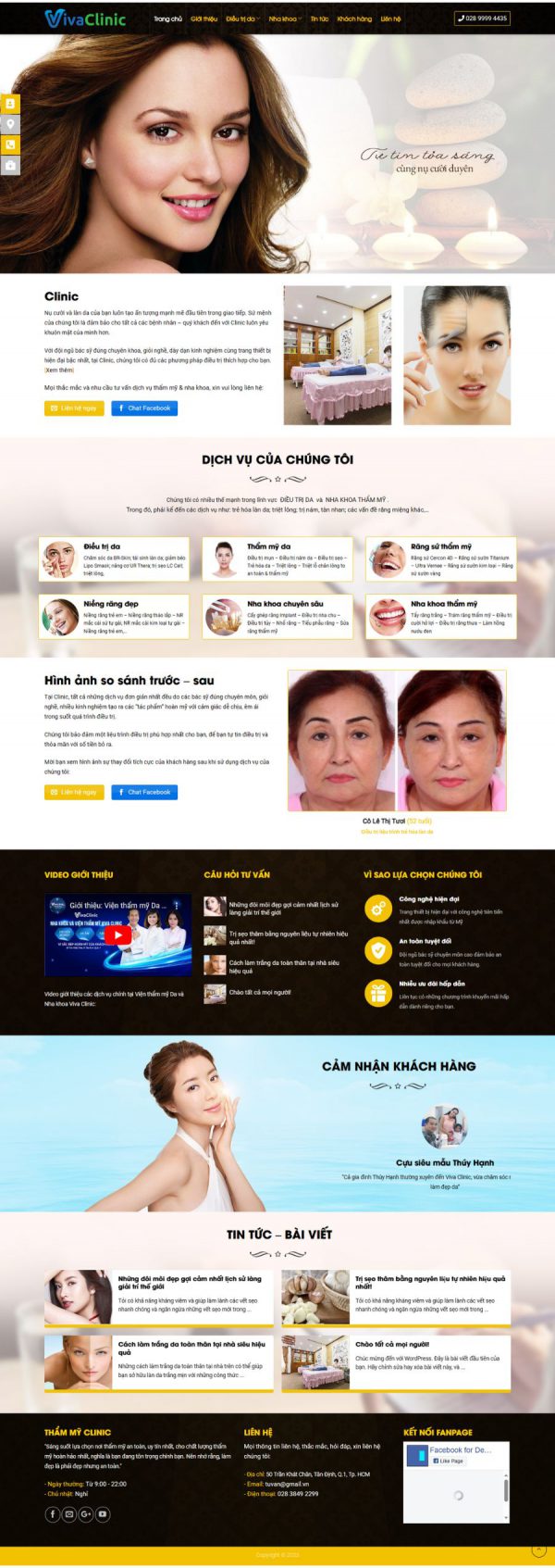 Theme WordPress Website nha khoa, thẩm mỹ viện uy tín