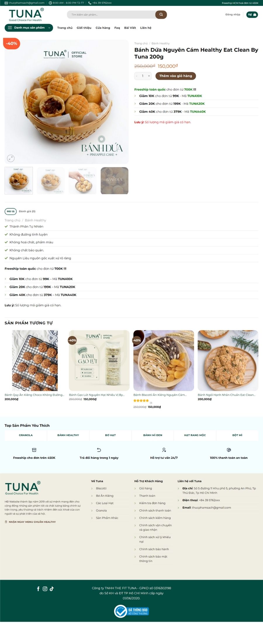Theme WordPress Website thực phẩm sạch