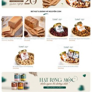 Theme WordPress Website thực phẩm eat clean