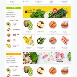 Theme WordPress Website cung cấp thực phẩm, rau củ quả