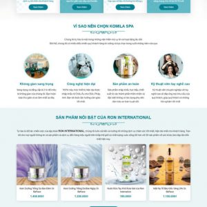 Theme WordPress Website giới thiệu Spa làm đẹp