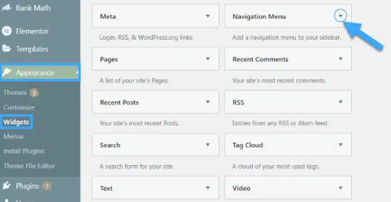 Cách Thêm menu WordPress trong Sidebars và Footers