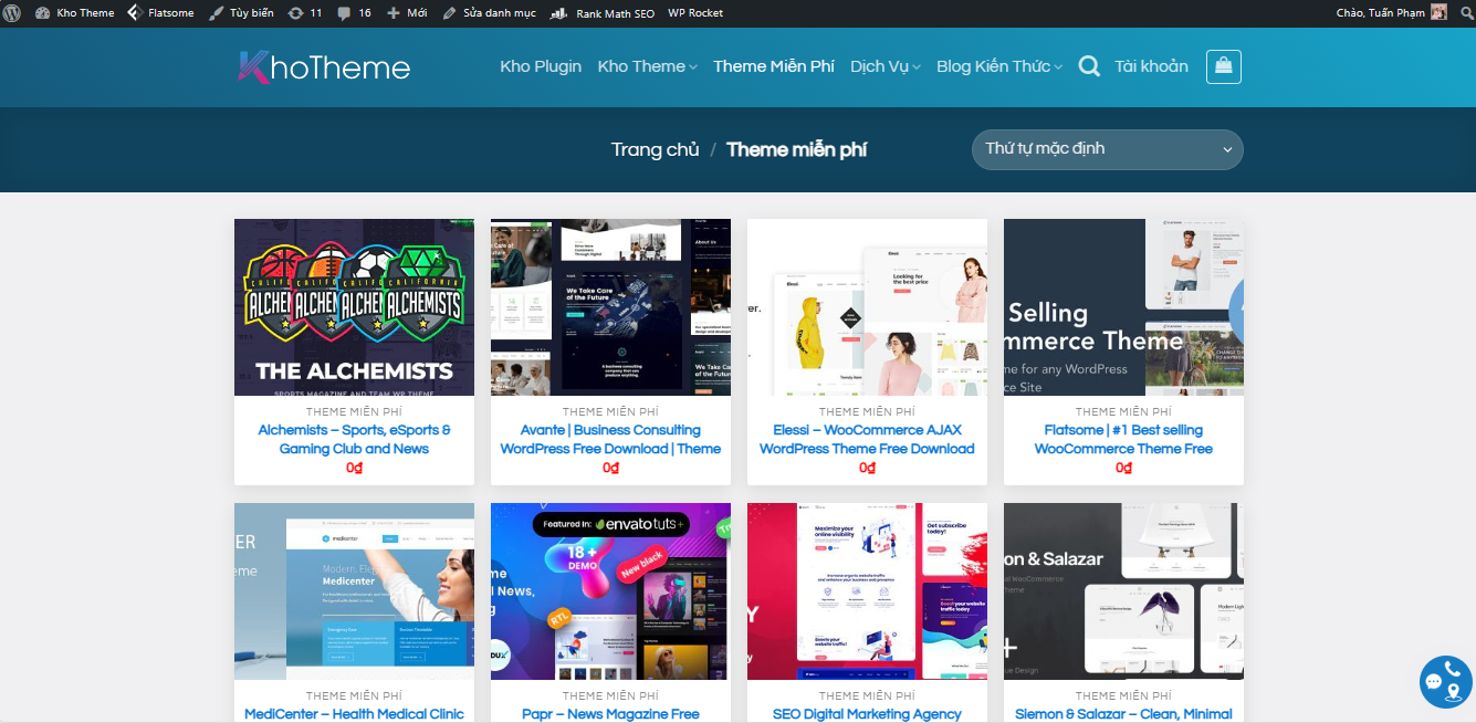 Cách tạo web bán hàng online miễn phí bằng theme của Khotheme.vn
